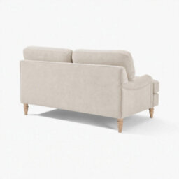 Furniturebox Uk Bernie Beige Chenille Fabric 2 Seater Sofa - thumbnail 9