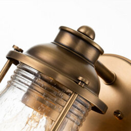 Luminosa Lighting Luminosa Kichler Ashland Bay Wall Lamp Natural Brass, Ip44 - thumbnail 3