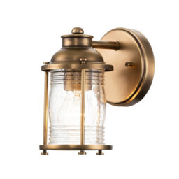 Luminosa Lighting Elstead Kichler Ashland Bay Wall Lamp Natural Brass, Ip44