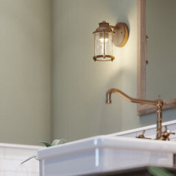 Luminosa Lighting Luminosa Kichler Ashland Bay Wall Lamp Natural Brass, Ip44 - thumbnail 6