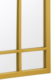 "Mirroroutlet Window Arcus - Gold Metal Framed Arched Wall Mirror 32"" X 19"" (83Cm X 48Cm)" - thumbnail 6
