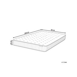 Beliani Gel Memory Foam Pocket Spring Mattress Pleasant H3/4 Firm 90 X 200 Cm (Eu Single) - thumbnail 3