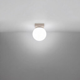 Sollux Lighting Yoli Steel/glass Taupe 1 Lights Minimalist Ceiling Lamps - thumbnail 3