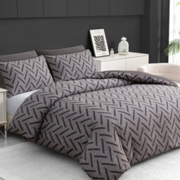 Lazzaro Premium Microfibre Single Duvet Cover Set Breathable Reversible Easy Care With Zipper Closure - thumbnail 1