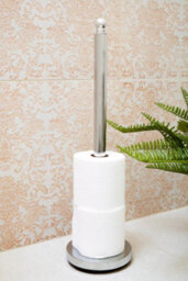 Orsina Toilet Paper Holder, Durably Constructed Bathroom Tissue Storage, Versatile Tall Toilet Tissue Roll Holder - thumbnail 3