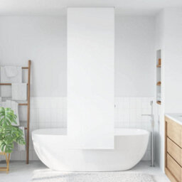 Berkfield Shower Roller Blind 60X240 Cm Fabric Width 56 Cm - thumbnail 1