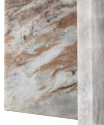 Xample Gallery Amalfi Natural Marble Side Table - 100% Solid Marble With Soft Curved Edges, Fully Assembled, H50 X W40 X D40Cm - thumbnail 5
