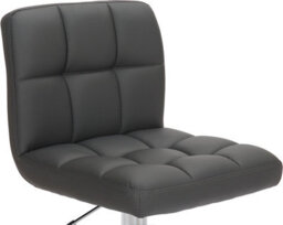 Lamboro Deluxe Allegro Real Leather Kitchen Bar Stool With Adjustable Height & Weighted Base, Charcoal Grey - thumbnail 7