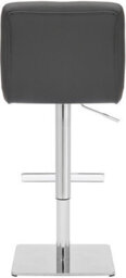 Lamboro Deluxe Allegro Real Leather Kitchen Bar Stool With Adjustable Height & Weighted Base, Charcoal Grey - thumbnail 5