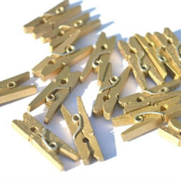 HSD Gold Mini Pegs 50Pcs - Perfect For Christmas, Holiday & Party Decorations - thumbnail 4