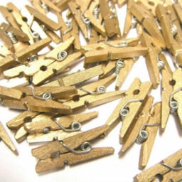 HSD Gold Mini Pegs 50Pcs - Perfect For Christmas, Holiday & Party Decorations - thumbnail 3