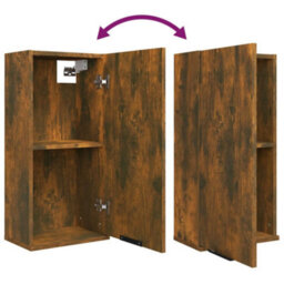 Walplus Wall-Mounted Bathroom Cabinet Smoked Oak 32X20X67 Cm - thumbnail 9