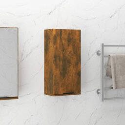 Walplus Wall-Mounted Bathroom Cabinet Smoked Oak 32X20X67 Cm