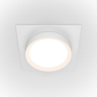 Luminosa Lighting Luminosa Maytoni Hoop Square Recessed Downlight White Gx53 - image 1