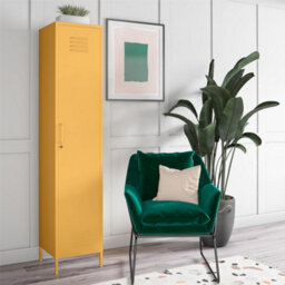 Novogratz Dorel Home Cache Metal Locker With 1 Door Yellow - thumbnail 6