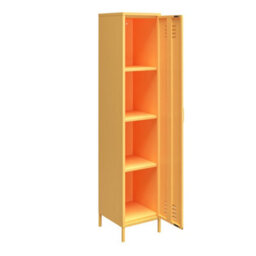 Novogratz Dorel Home Cache Metal Locker With 1 Door Yellow - thumbnail 3