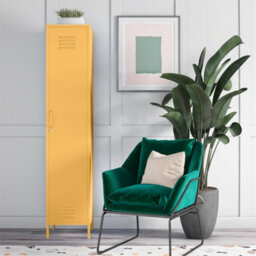 Novogratz Dorel Home Cache Metal Locker With 1 Door Yellow - thumbnail 5