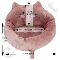 Actiaspet Pink Cat Kitten Bed Pet Dog Puppy Soft Comfort Cushion Nest Sleeping Mat - thumbnail 8