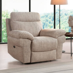 Tanya Beige Fabric Electric Recliner 3+1 Seater Sofa Set - thumbnail 2