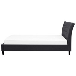 Beliani Bed Fabric Saverne 180 X 200 Cm (Eu Super King) Dark Grey - thumbnail 7