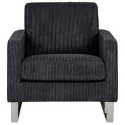 Beliani Industrial Armchair Vind Corduroy Black - thumbnail 5