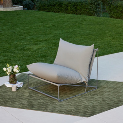 Home Detail Marina Steel Garden Chair, Grey - image 1