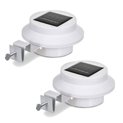 Taylor & Brown 2 X Solar Led Fence Gutter Lights, Super Bright, Weather-Resistant, No Wiring, Home & Garden Décor (White) - image 1