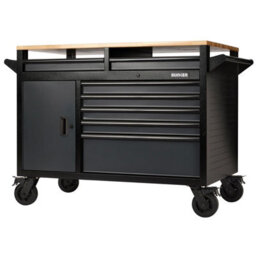 Draper Bunker 48 Inch Grey 14 Drawer Roller Tool Cabinet With Hardwood Worktop,multi Functional Storage Solution For Garage & Workshop - thumbnail 1