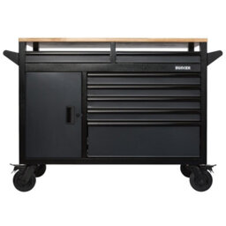 Draper Bunker 48 Inch Grey 14 Drawer Roller Tool Cabinet With Hardwood Worktop,multi Functional Storage Solution For Garage & Workshop - thumbnail 2