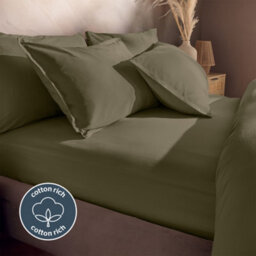 Silentnight Cotton Rich T180 Fitted Sheet - Sage - thumbnail 2