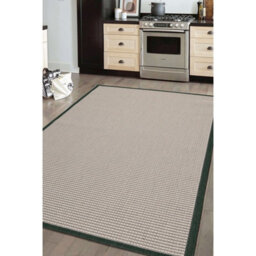 Melrose Eden Border Monochrome Indoor Outdoor Large Area Rug 3mm Pile Height - 160/230Cm - thumbnail 1