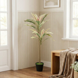 Homcom 90 Cm Artificial Cordyline Tree In Moss Effect Pot, Yellow