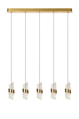 Lucide Kligande - Pendant Light - Led Dim. - 5X7,8W 2700K - Matt Gold / Brass - image 1