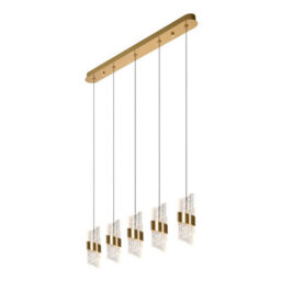 Lucide Kligande - Pendant Light - Led Dim. - 5X7,8W 2700K - Matt Gold / Brass - thumbnail 8