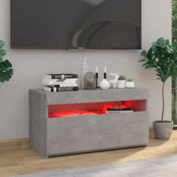Vidaxl Tv Cabinet With Led Lights Concrete Grey 75X35X40 Cm - thumbnail 6
