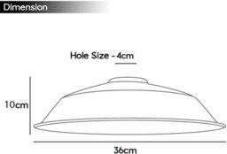 36Cm Blue Metal Easy Fit E27 Pendant Ceiling Lamp Shade - thumbnail 2