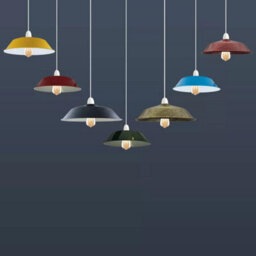 36Cm Blue Metal Easy Fit E27 Pendant Ceiling Lamp Shade - thumbnail 9