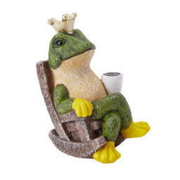Thehotsale Frog Prince Figurine Resin Cute Figurine Statue Tabletop Bedroom Ornament Room Decor - thumbnail 2