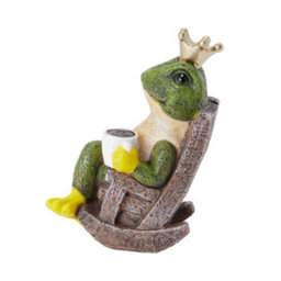 Thehotsale Frog Prince Figurine Resin Cute Figurine Statue Tabletop Bedroom Ornament Room Decor - thumbnail 3