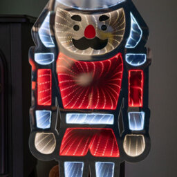 Samuel Alexander 74Cm Infinity Light Up Standing Nutcracker Christmas Decoration With Red & White Leds On Metal Base - thumbnail 5