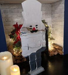 Samuel Alexander 74Cm Infinity Light Up Standing Nutcracker Christmas Decoration With Red & White Leds On Metal Base - thumbnail 2