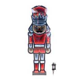 Samuel Alexander 74Cm Infinity Light Up Standing Nutcracker Christmas Decoration With Red & White Leds On Metal Base - thumbnail 9