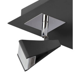 Luminosa Lighting Luminosa Filippo Spot Light 4 Light Led Square 20W 3000K, 1750Lm, Matt Black/polished Chrome - thumbnail 9