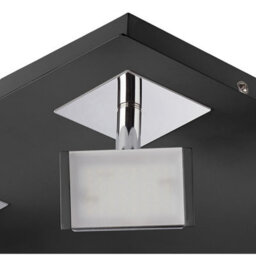 Luminosa Lighting Luminosa Filippo Spot Light 4 Light Led Square 20W 3000K, 1750Lm, Matt Black/polished Chrome - thumbnail 7