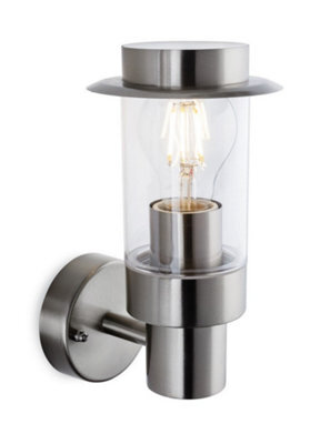 Luminosa Lighting Luminosa Darwin Outdoor Modern Wall Light Stainless Steel Ip44, E27