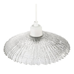 Happy Homewares Textured Glass Pendant Shade With Mushroom Or Parasol Silhouette Shape - thumbnail 3