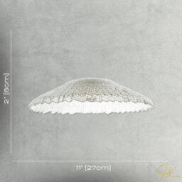 Happy Homewares Textured Glass Pendant Shade With Mushroom Or Parasol Silhouette Shape - thumbnail 7