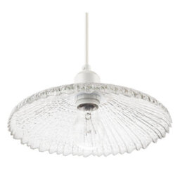 Happy Homewares Textured Glass Pendant Shade With Mushroom Or Parasol Silhouette Shape - thumbnail 5