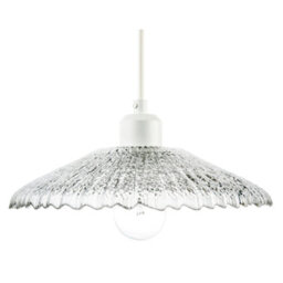 Happy Homewares Textured Glass Pendant Shade With Mushroom Or Parasol Silhouette Shape - thumbnail 4