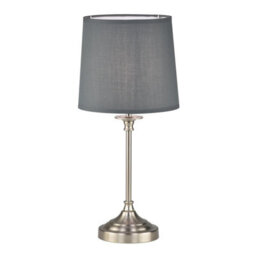 First Choice Lighting Set Of 2 Chester Brushed Nickel Lamps - thumbnail 2